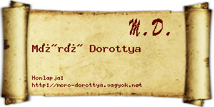 Móró Dorottya névjegykártya