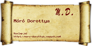 Móró Dorottya névjegykártya
